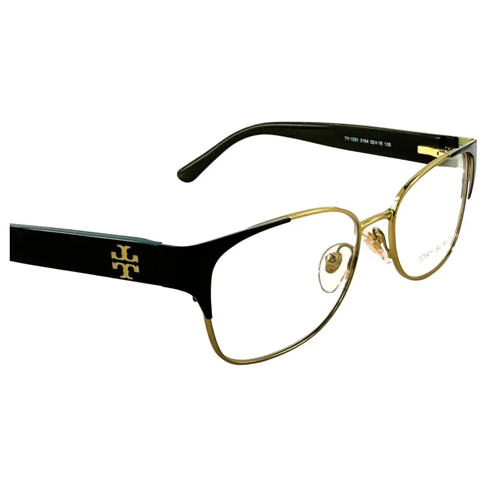Tory Burch TY1051 Womens Metal Eyeglass Frame 3104 Gold Navy 52-16 Spring Hinges